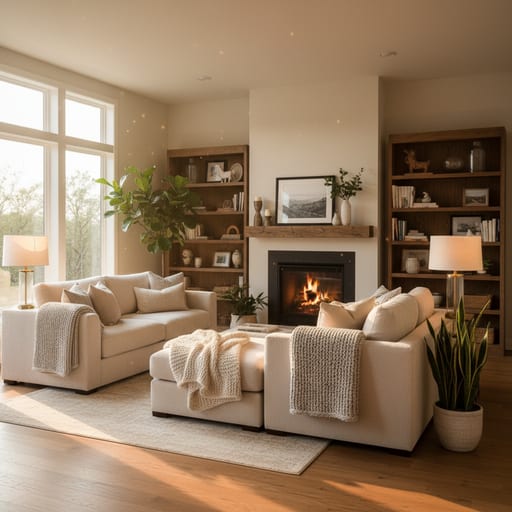 Cozy Living Room — Warm & inviting